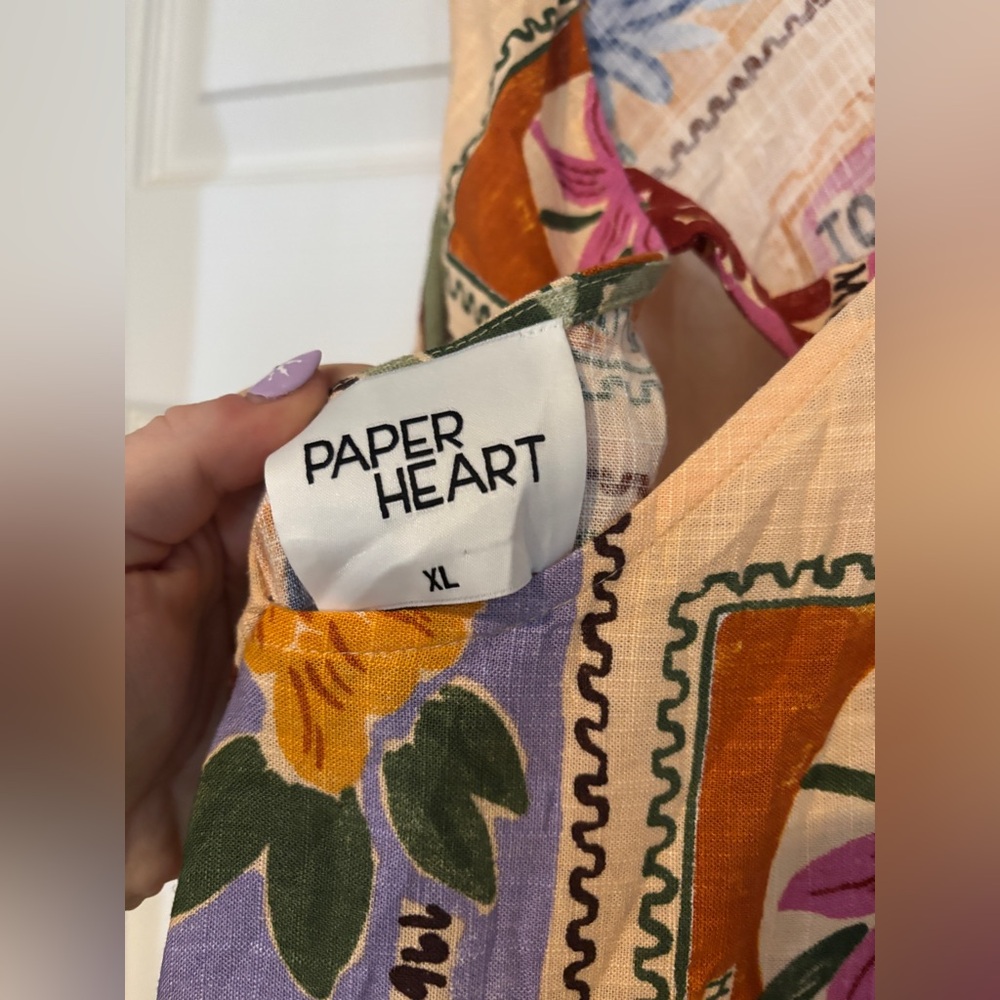 π PAPER HEART (ANTHROPOLOGIE) Herbs and Spices Maxi Dress. Size XL. Good Cond! - Picture 12 of 13
